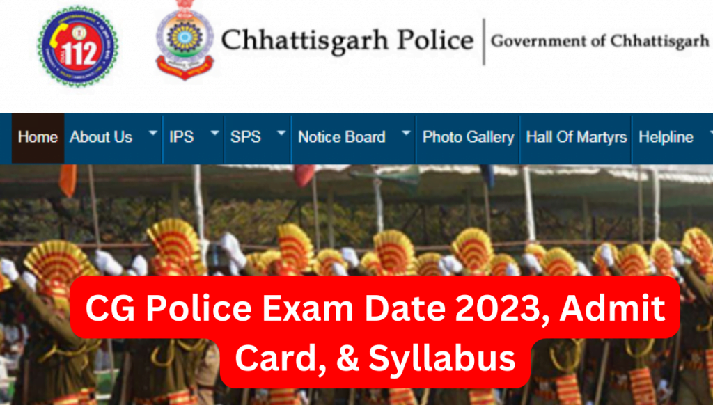 CG Police Exam Date 2023, Admit Card, & Syllabus