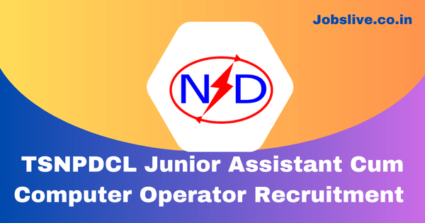 TSNPDCL Junior Assistant Cum Computer Operator Recruitment 2023