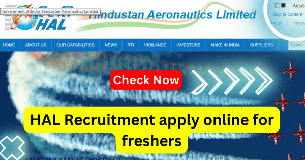 HAL Recruitment 2023 apply online for freshers
