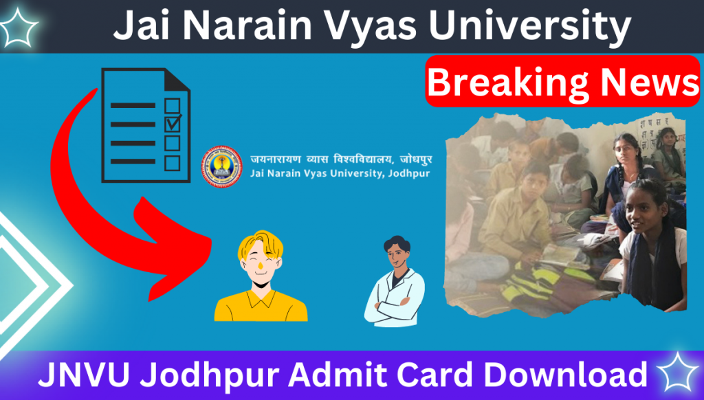 JNVU Jodhpur Admit Card Download 2023, Exam Timetable